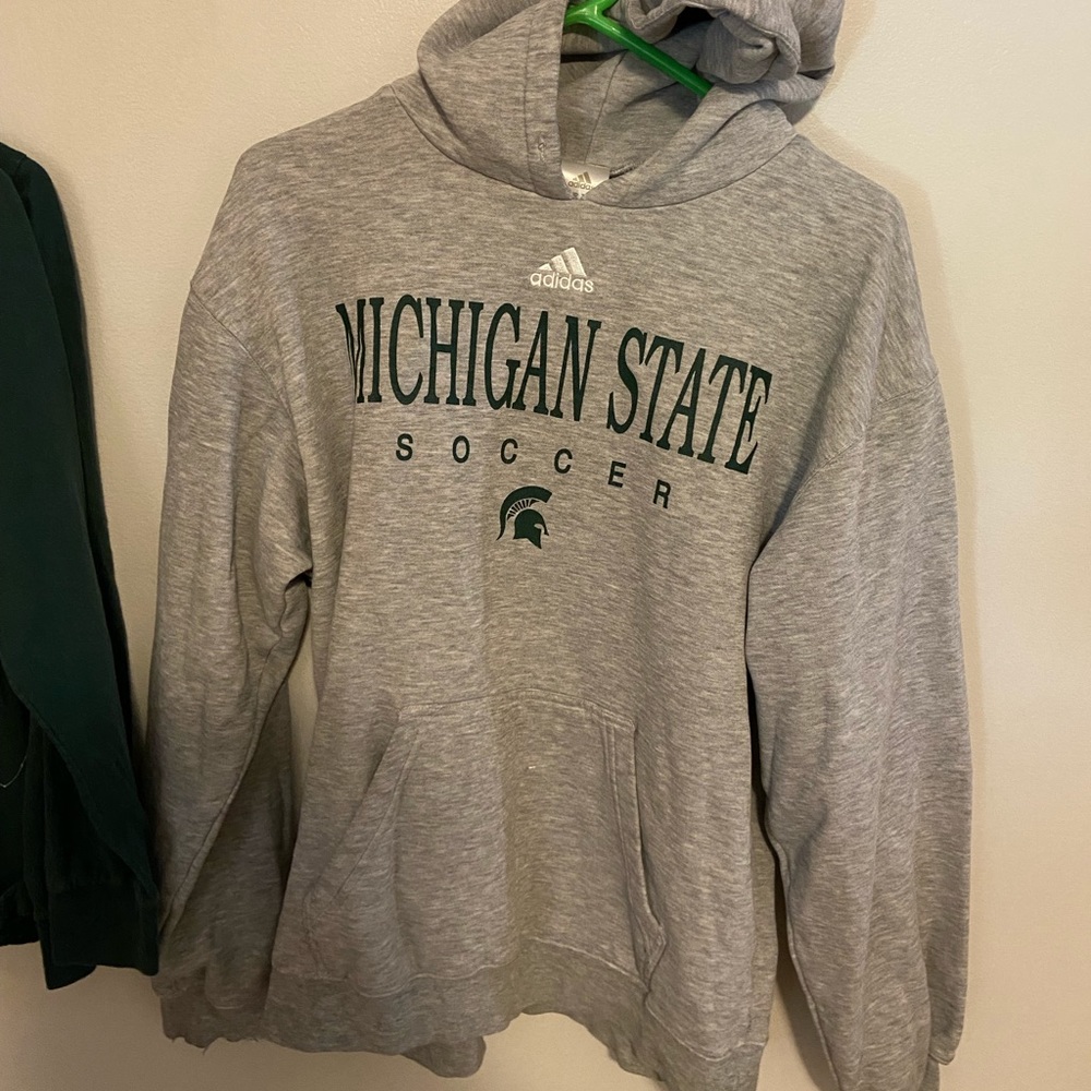 Adidas Unisex Michigan State Soccer Hoodie.